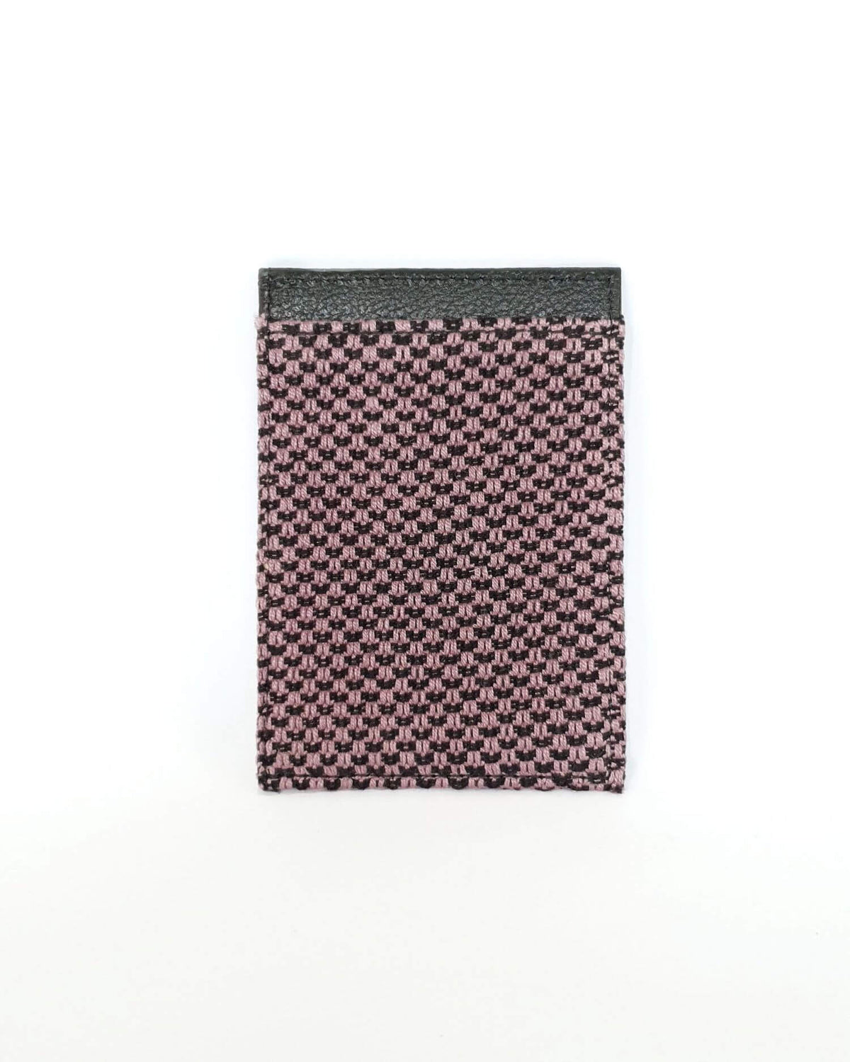 Leather Card Holder Wallet - Handmade - Raspberry, Turquoise & Lilac