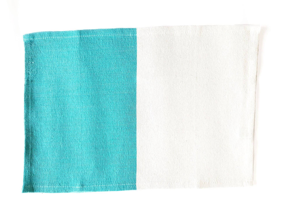 Cotton Placemat Color Blocks Diario aqua sand
