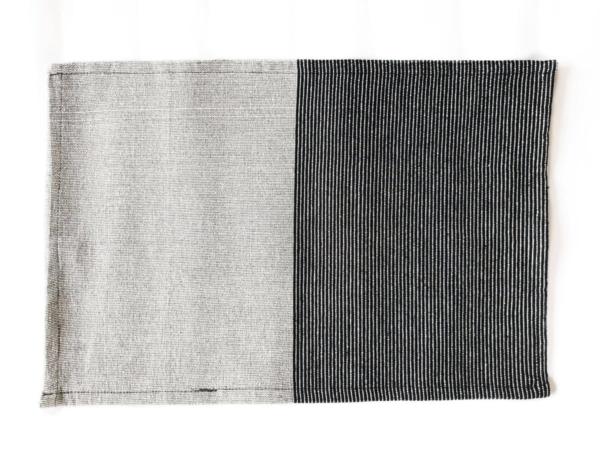 Cotton Placemat Color Blocks Diario black & grey