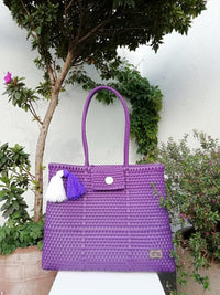 I-XU Unique Tote Bag purple outdoor