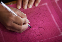 Videw of design process for flowers