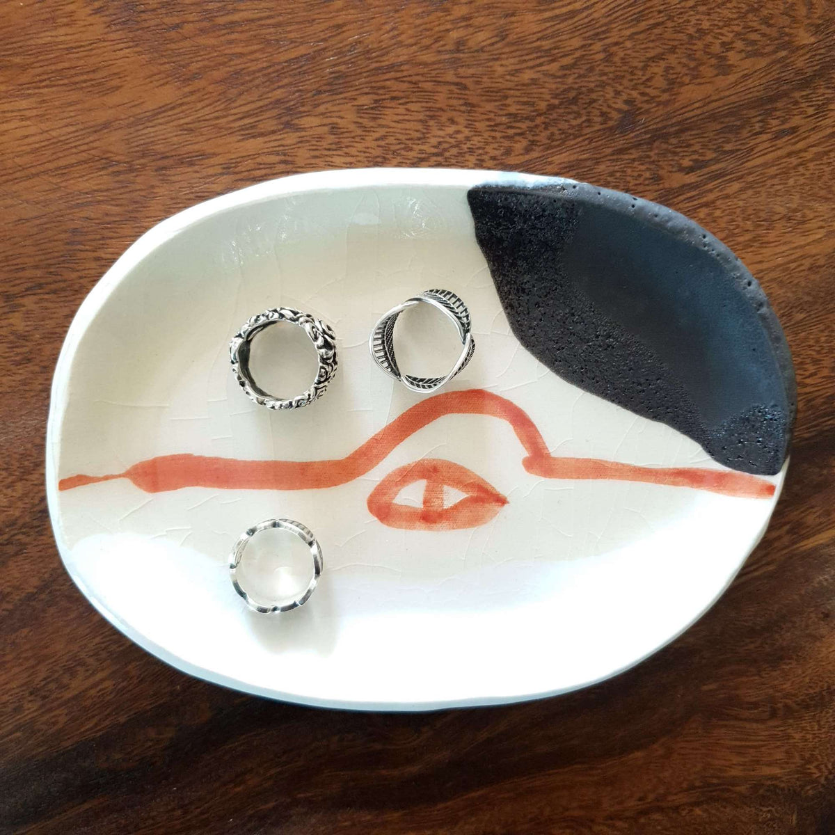 Small Ceramic Plate - Snack, Trinket & Jewellery Plate