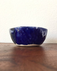 Cheese Platter Set in Blue, White & Black view of bowl