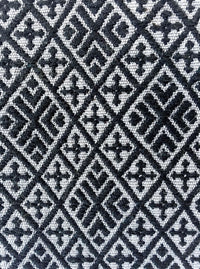 Folklor iPad Textil Case Black & Grey with embroidered brocades detail view