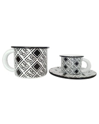 Coffee and espresso enamel cups