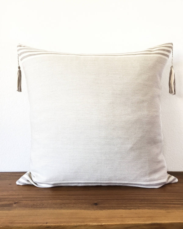 Lupita Hielo Throw Pillow light grey front view