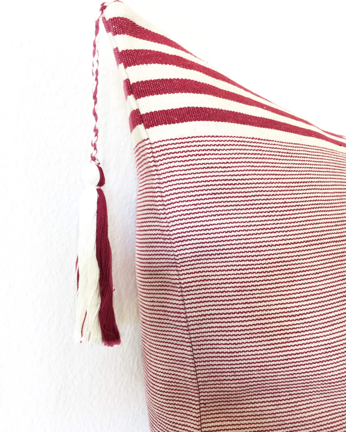 Lupita Vino Throw Pillow tassel detail view