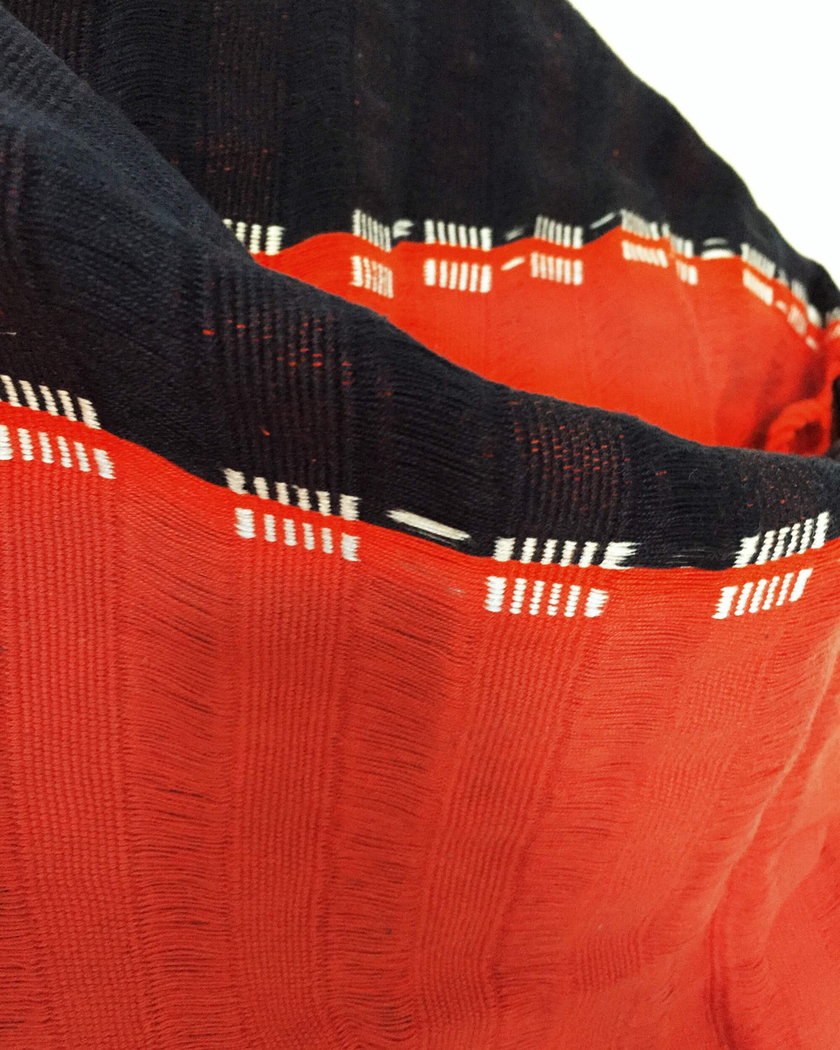 Taabal Rebozo Orange Color Shawl Wrap detail view