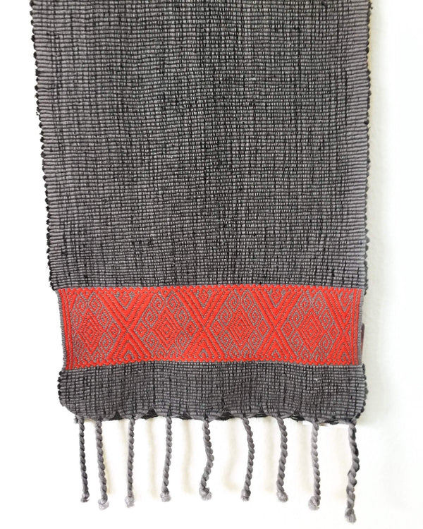 Taabal Rebozo Orange Color Shawl Wrap front view