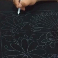 Hand drawn flowers to make embroidered bags
